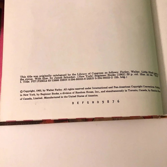 Vtg 1963 Little Black Goes to the Circus  HC Books Walter Farley - Picture 9 of 16